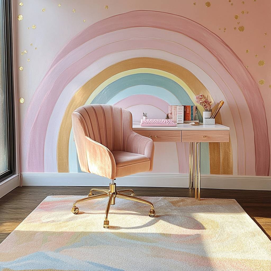 Boho Rainbow Workspace