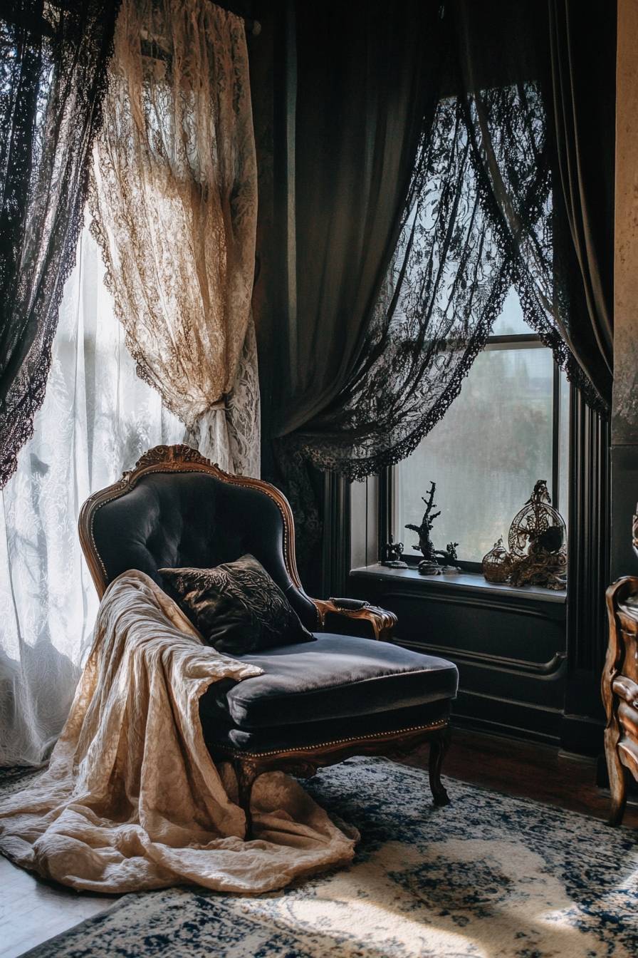 Velvet and Lace Drapes