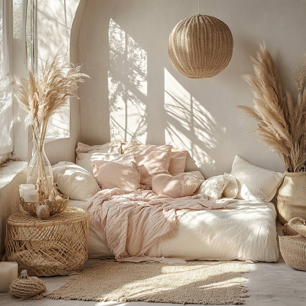 White and Blush Boho