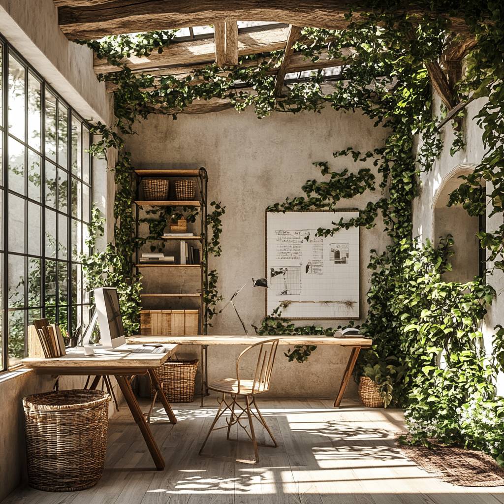 Boho Greenhouse Office