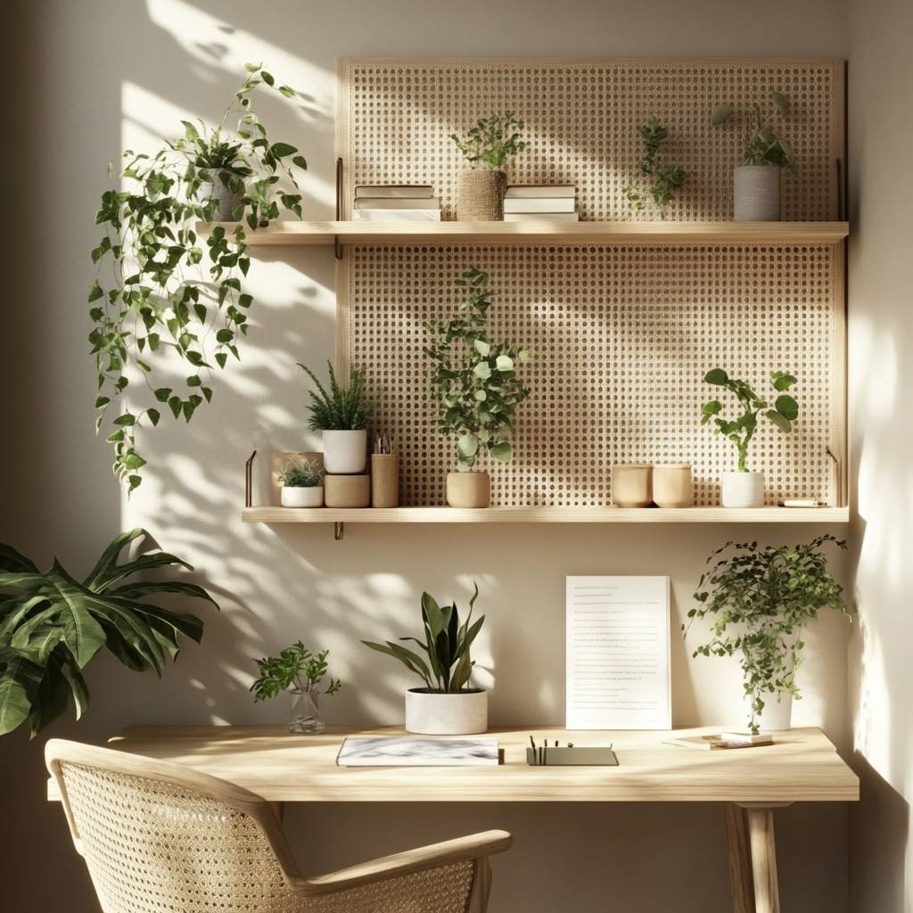 Cane Shelf Garden Wall