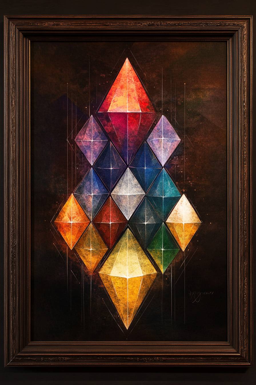 Crystal Grid Wall Art
