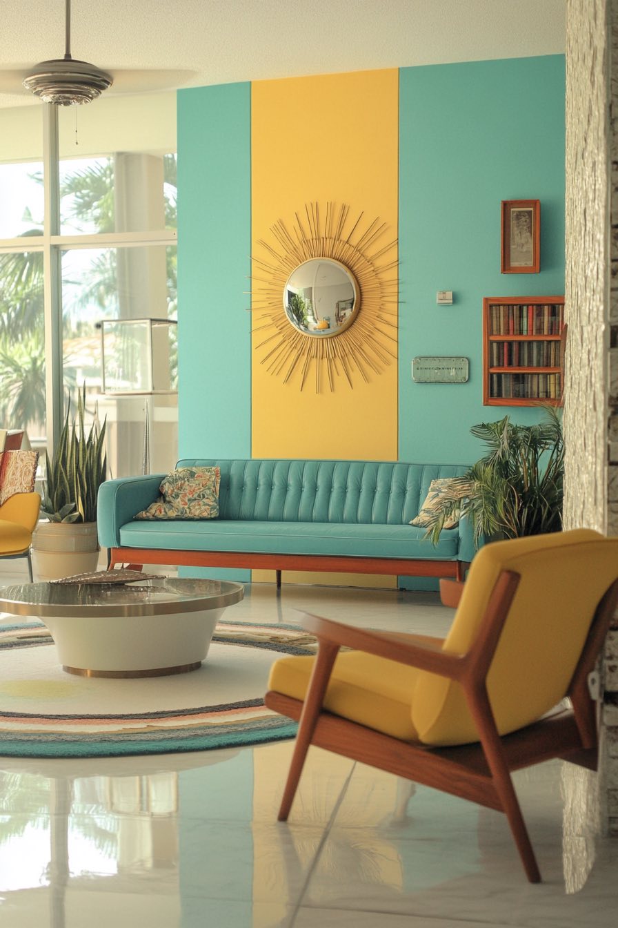 Yellow & Aqua Accents