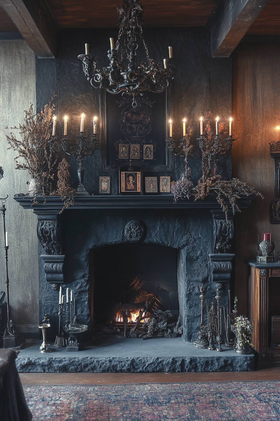 Gothic Fireplace Mantel