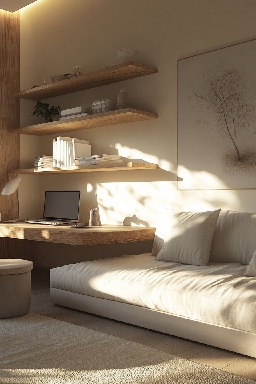 Floating Desk Wall