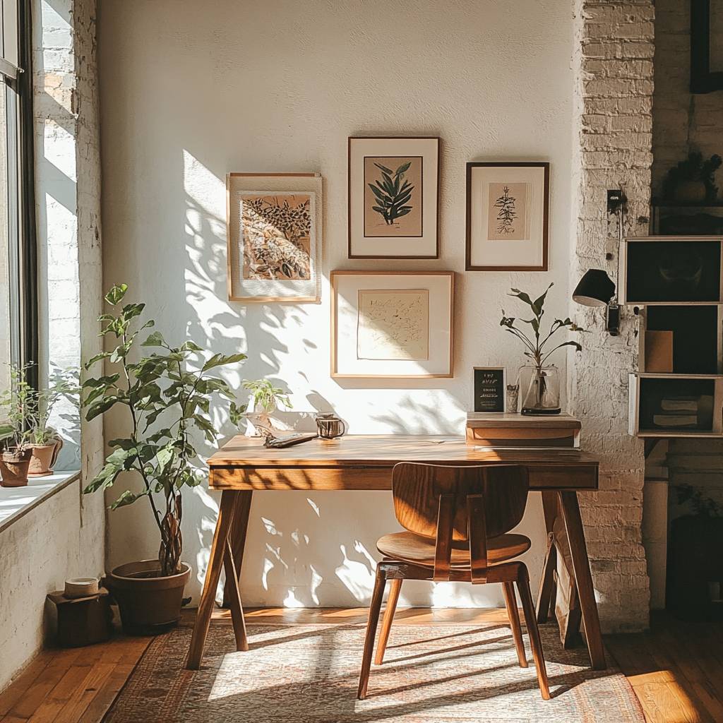 Eclectic Art Wall Office