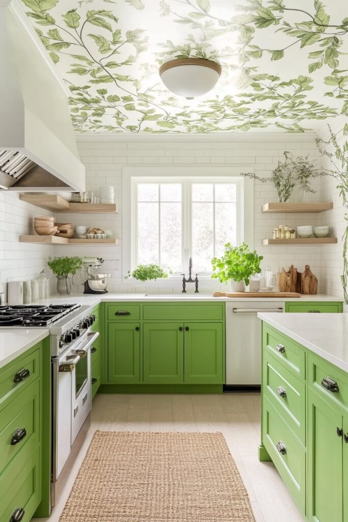 Fresh Green Delight with Botanical Charm

