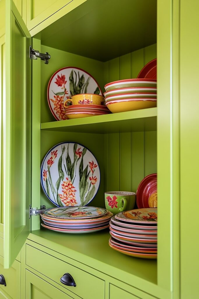 Citrus Cabinet with Floral Flair

