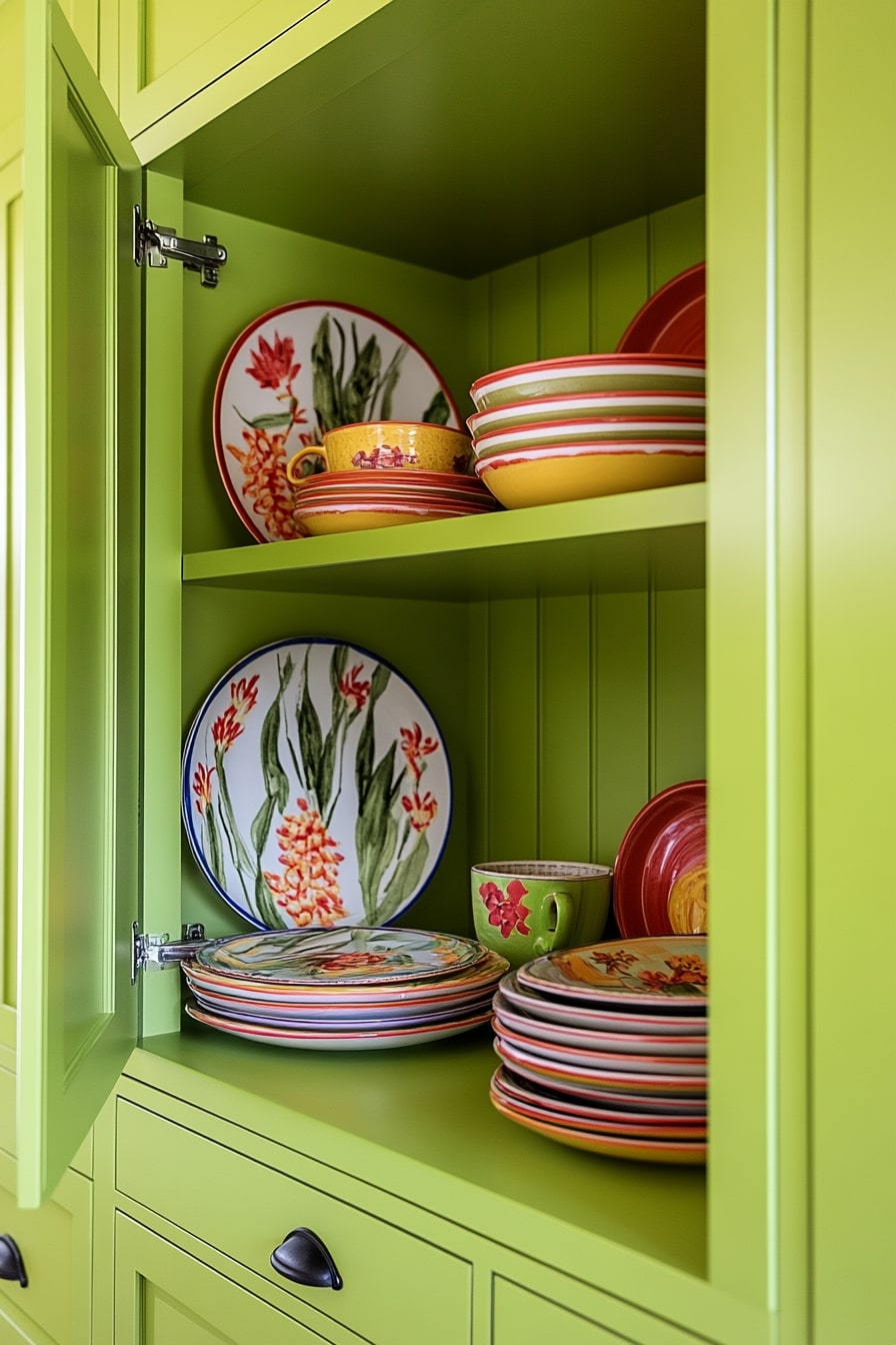 Citrus Cabinet with Floral Flair

