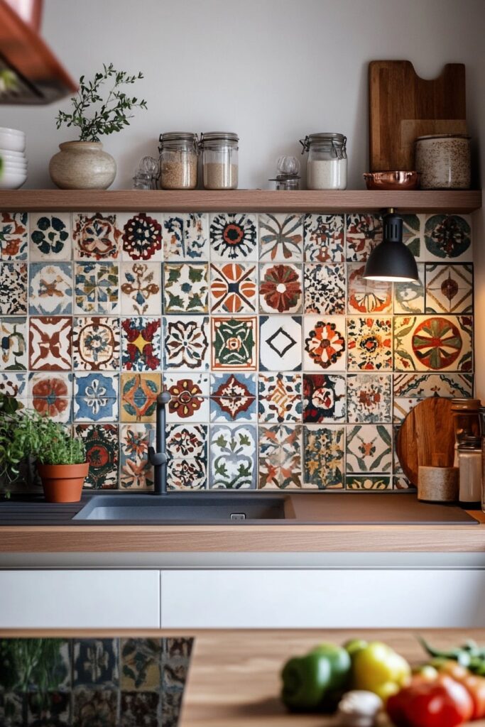 Mosaic Magic in a Cozy Kitchen Nook

