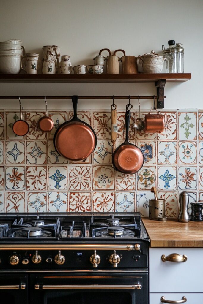 Vintage Tiles and Copper Accents for a Warm Boho Look