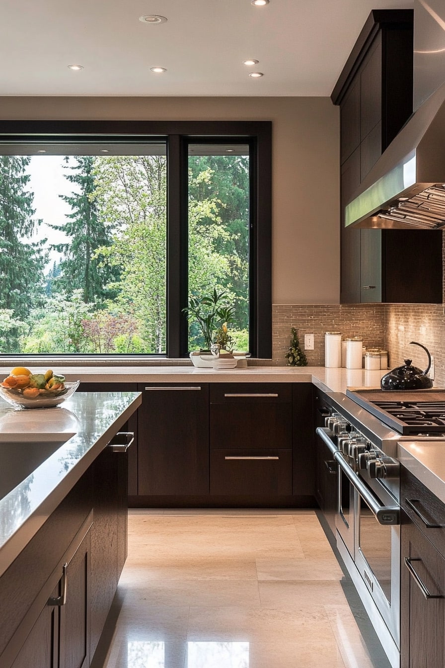 Modern Kitchen with a View