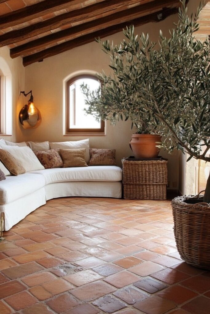 Terracotta Floors and Olive Tree Charm
