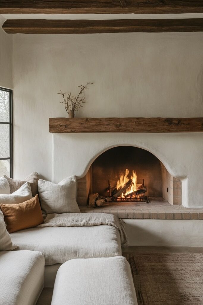 Cozy Hearth with Mediterranean Simplicity