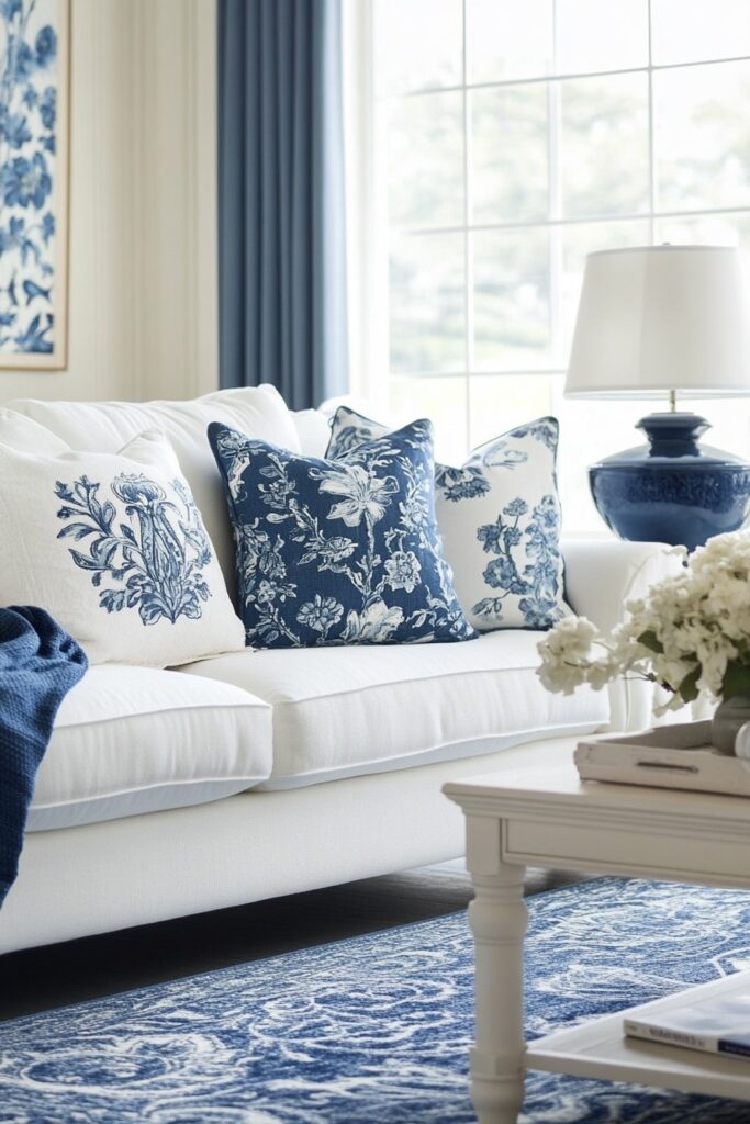 Fresh Blue Accents in a Mediterranean Palette