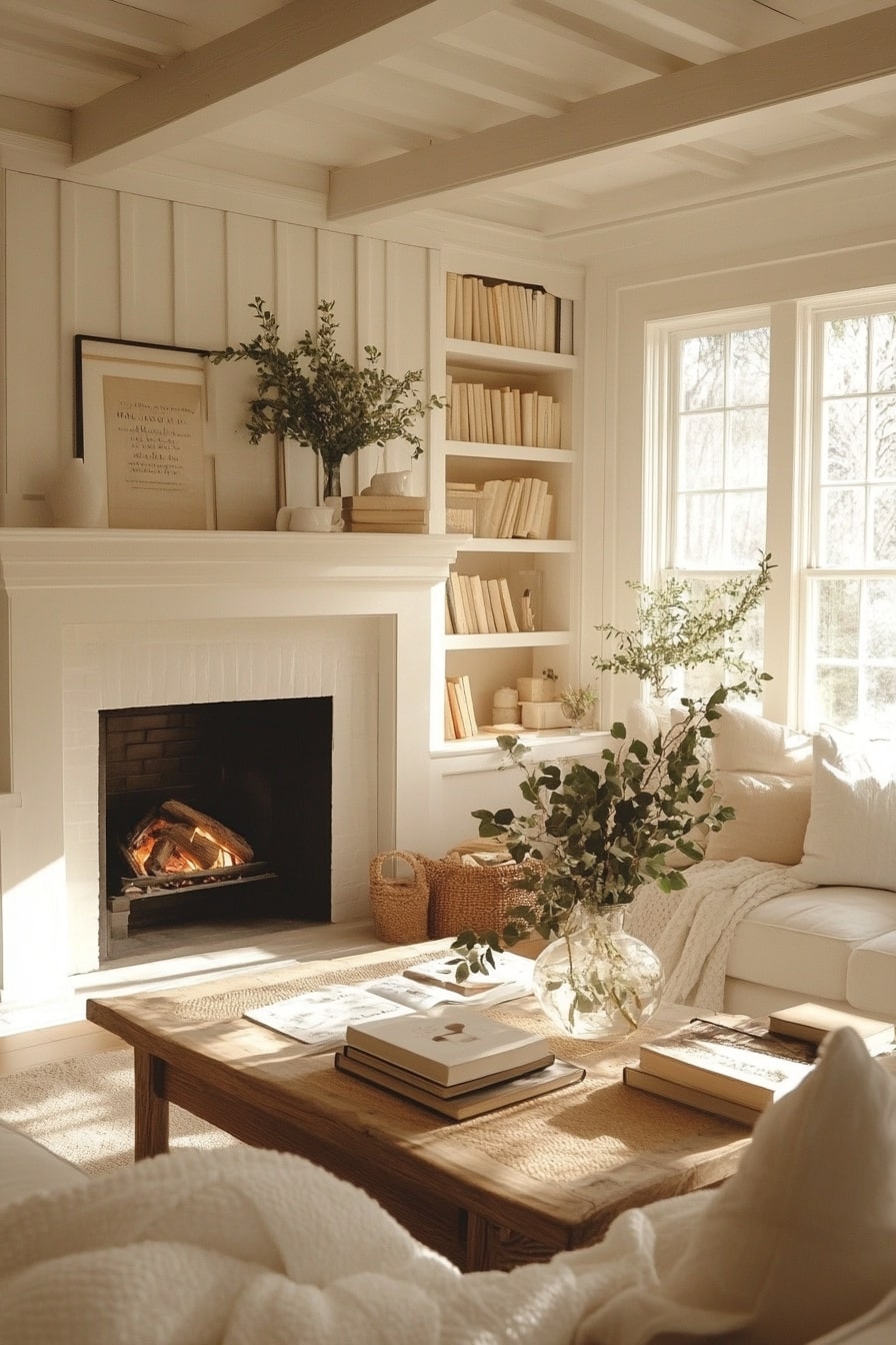 Golden Hour Cozy in a Book-Lined Haven
