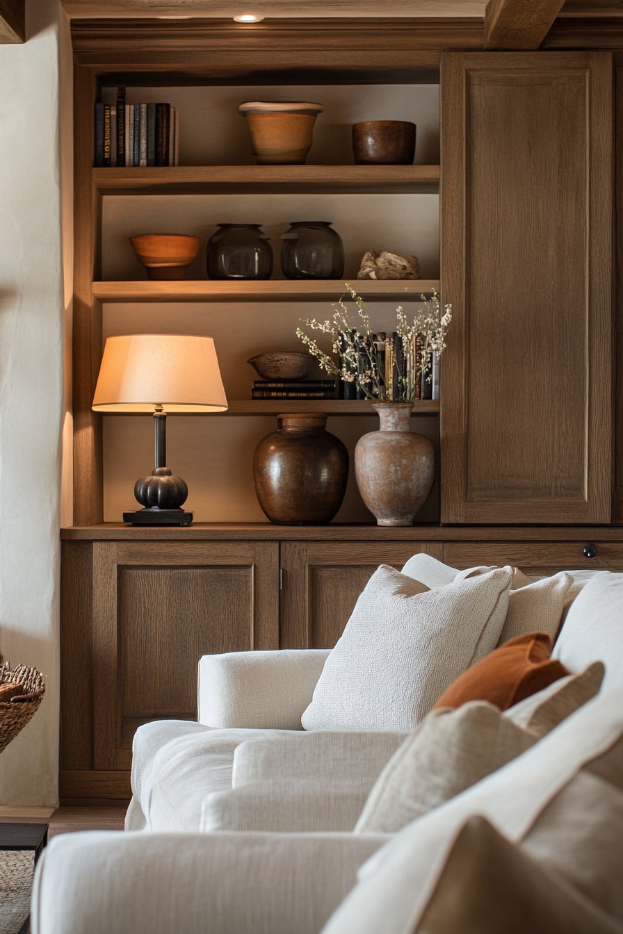 Earthy Sophistication with Subtle Drama
