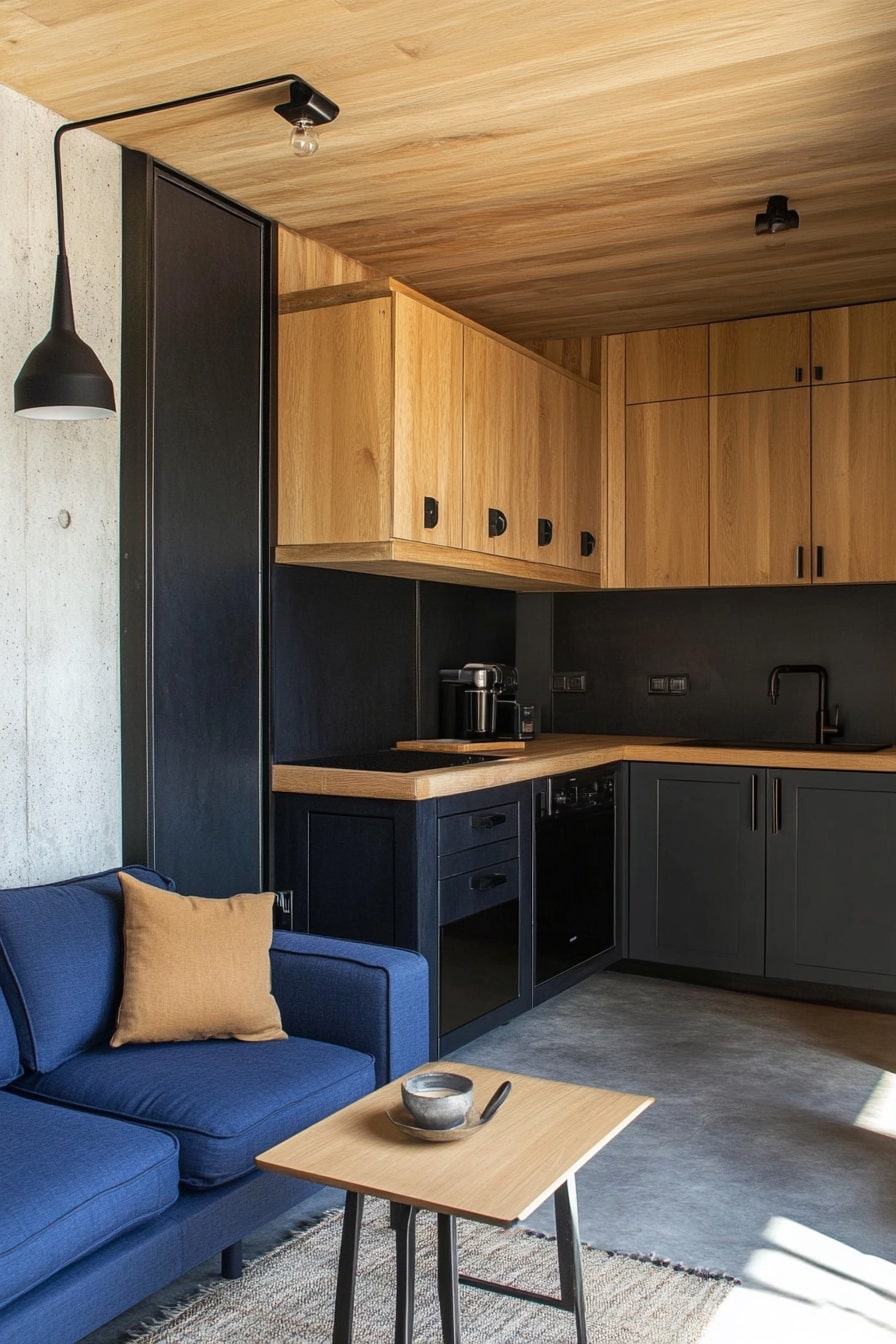 Moody Minimalism with a Pop of Blue