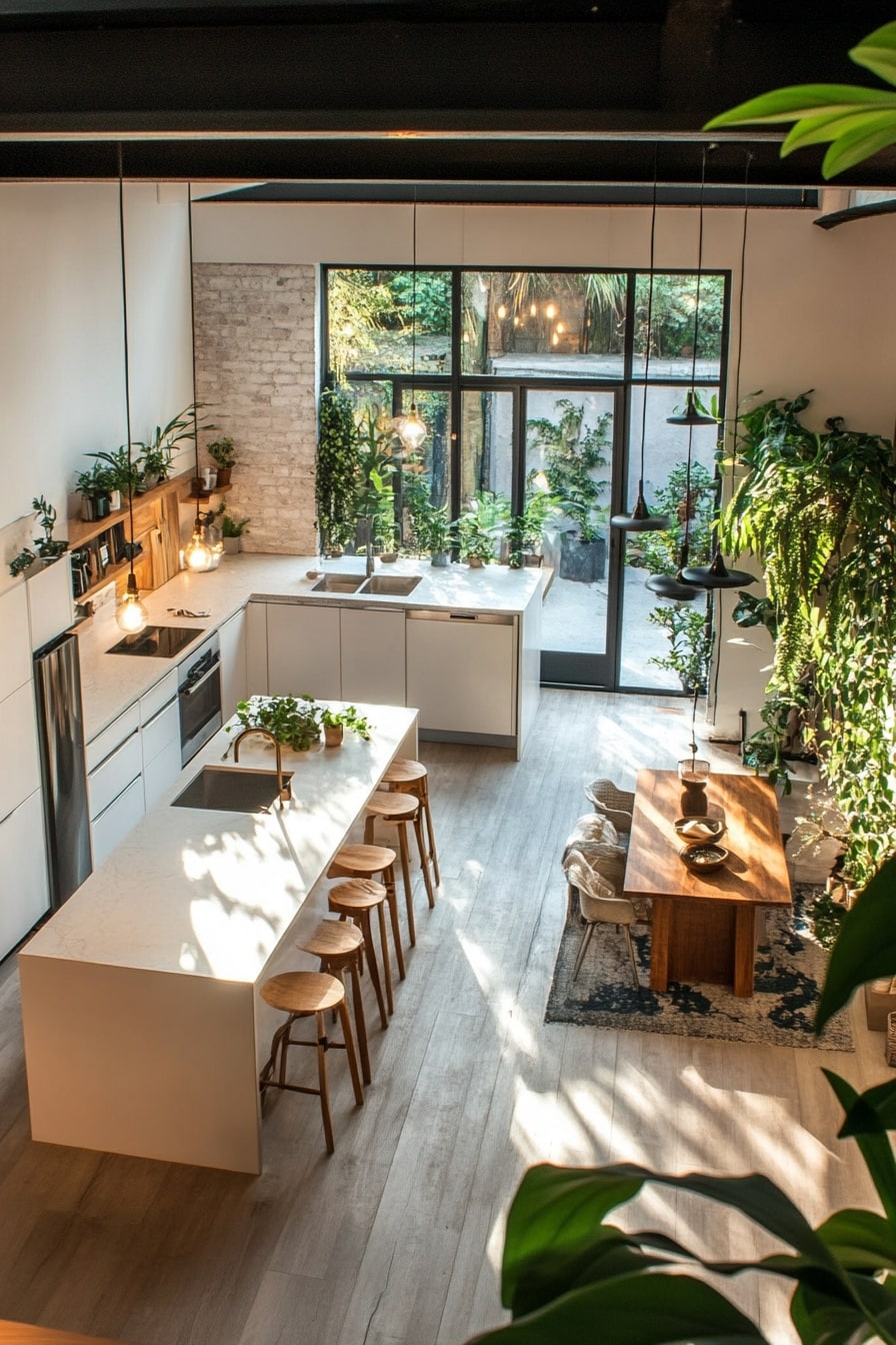 Lush Greenery in a Light-Filled Layout