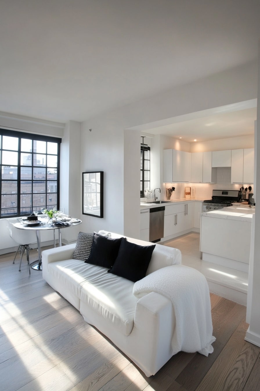 Crisp White with Big City Views