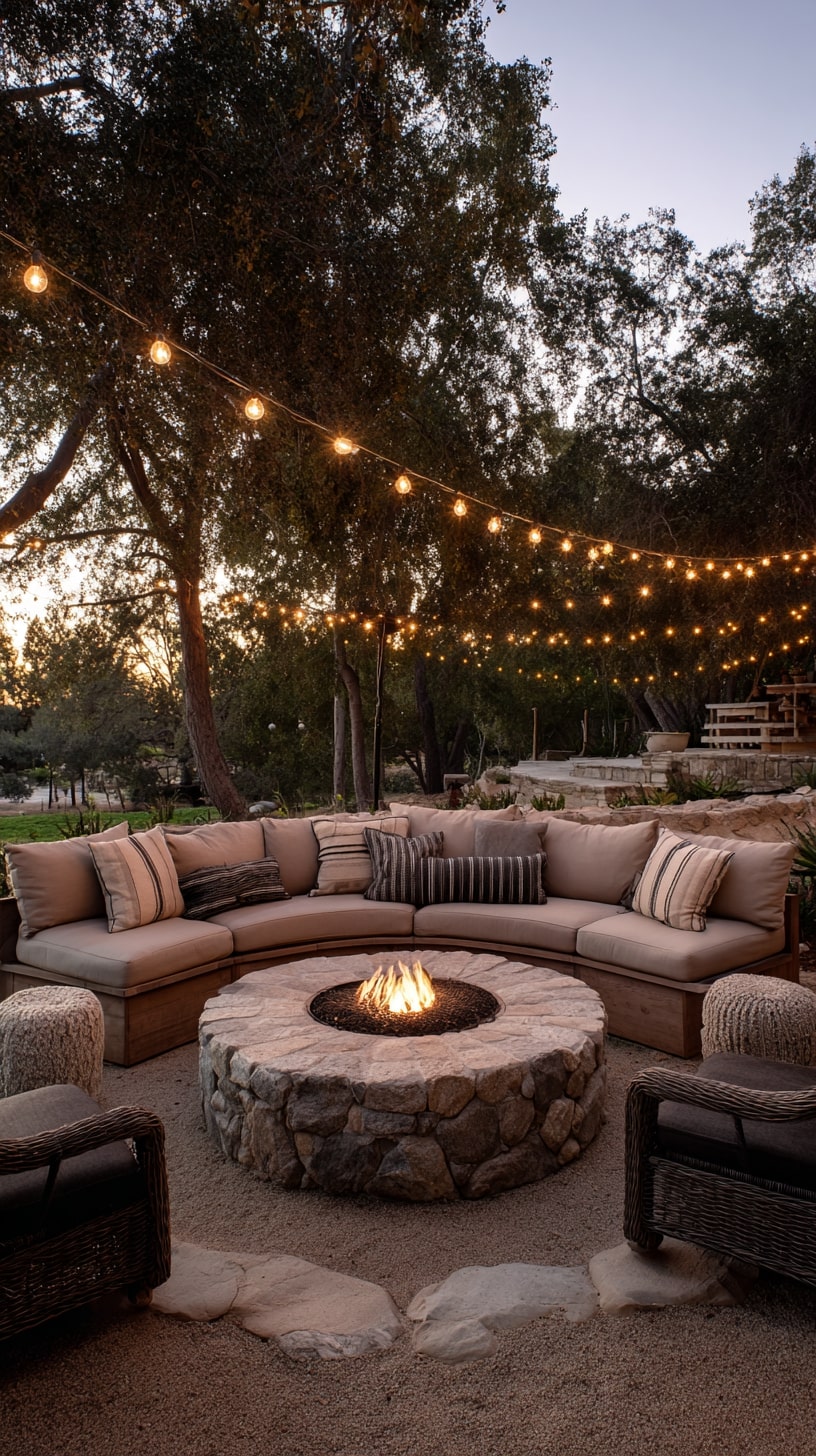 1. Build a Stone Firepit for a Classic, Timeless Look