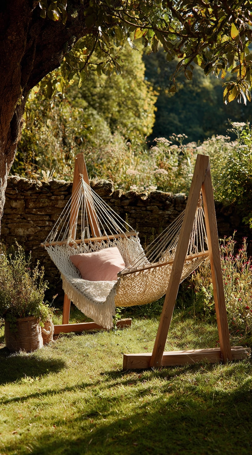 1. Classic A-Frame Wooden Swing Set