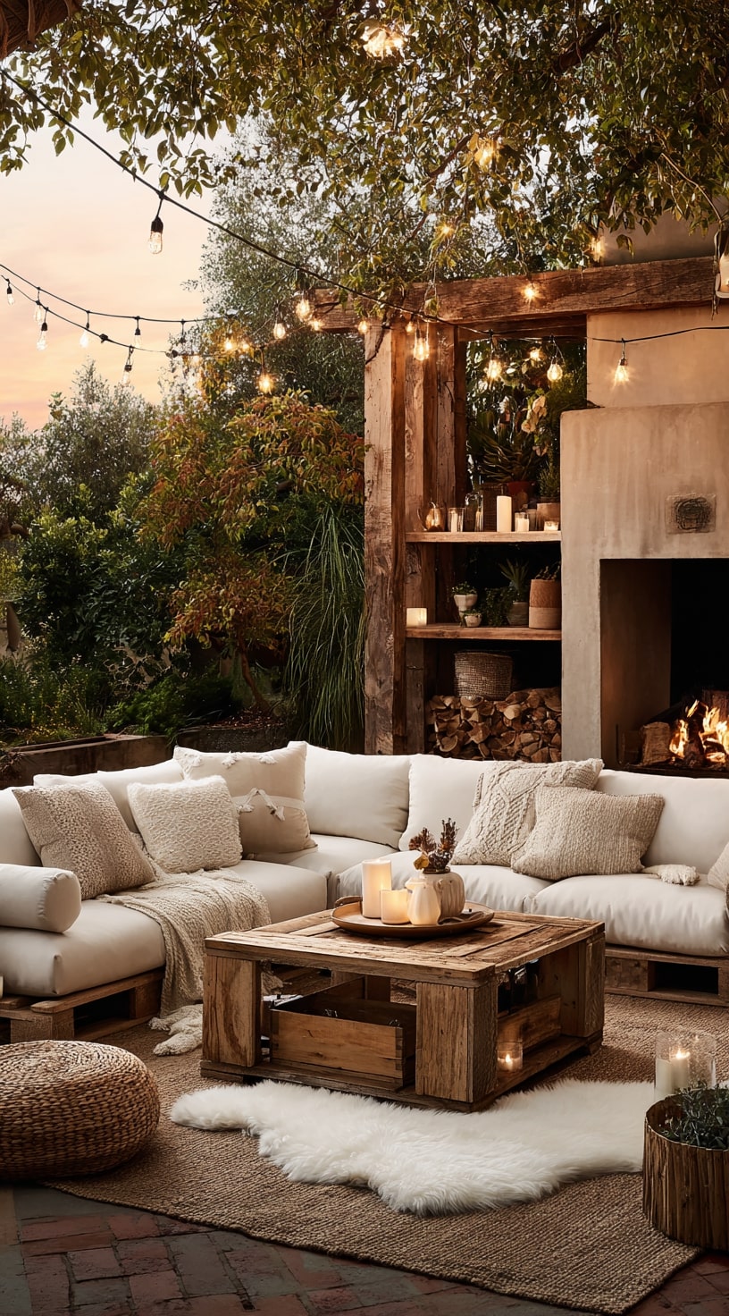 1. Create a Cozy Outdoor Living Room