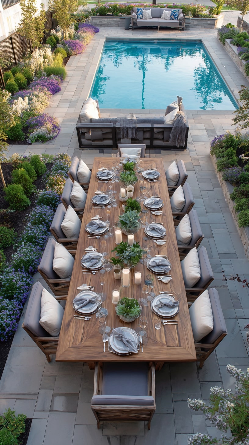10. Poolside Dining Areas for Long, Lazy Meals