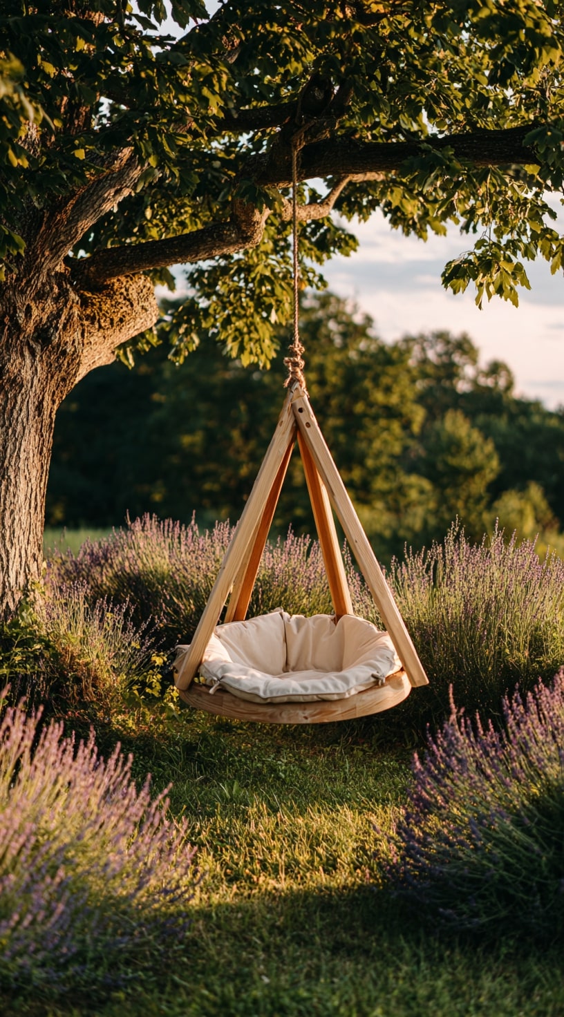 10. Portable PVC Swing Set