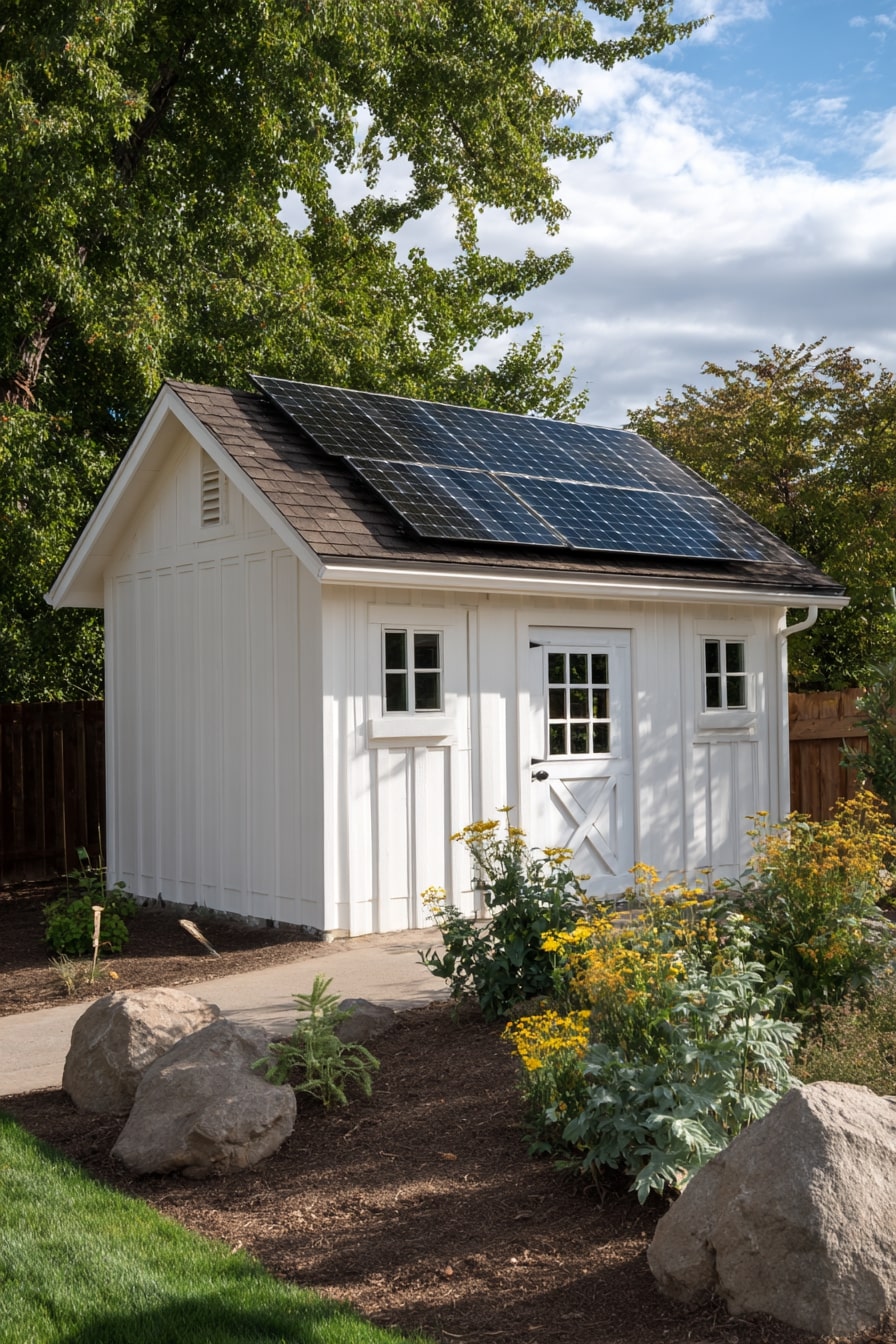 10. Solar-Powered Shed