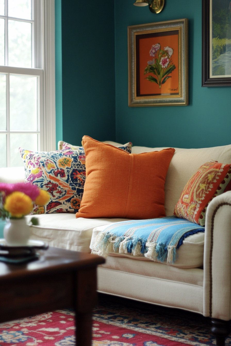 Teal and Coral