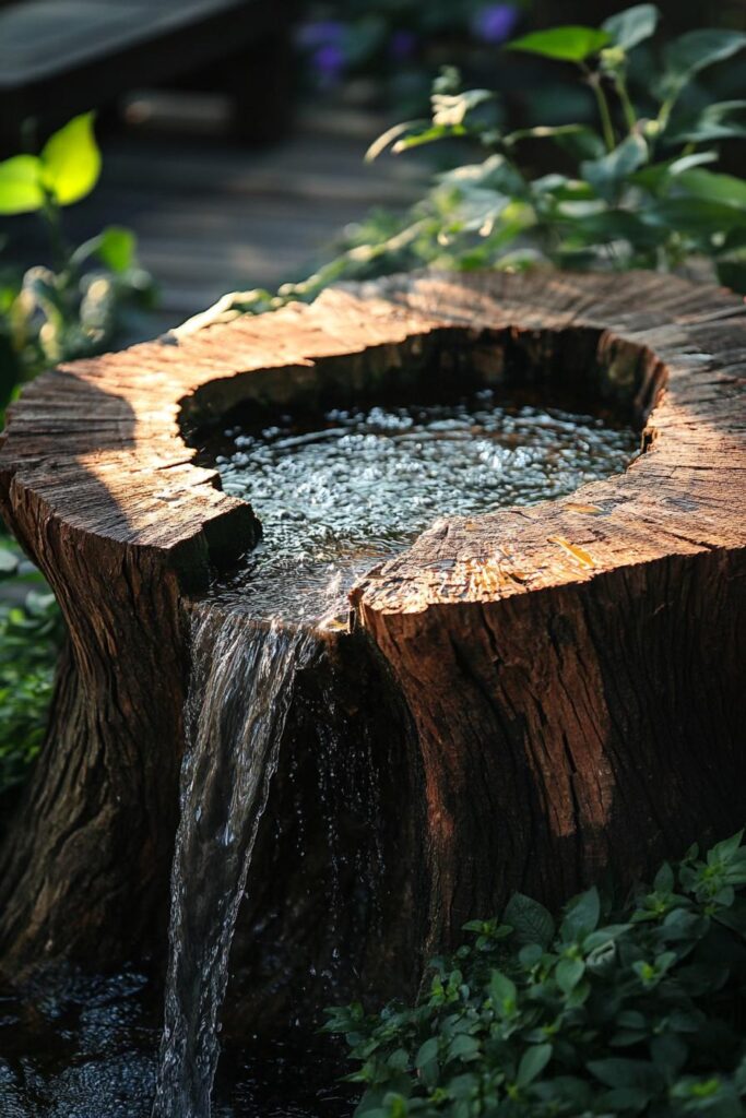 Tree Stump Water Feature