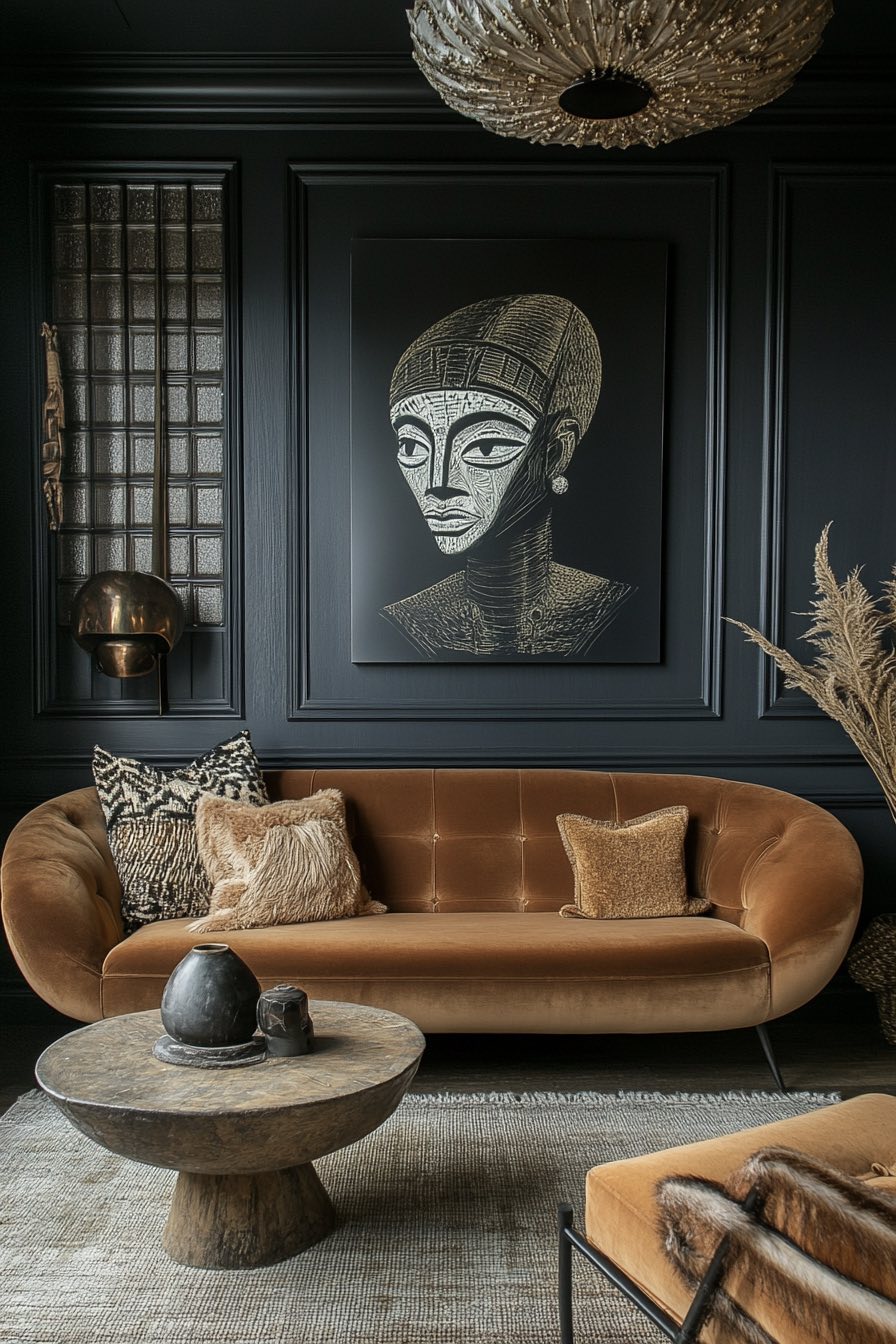 Art Deco Console and Tribal Art