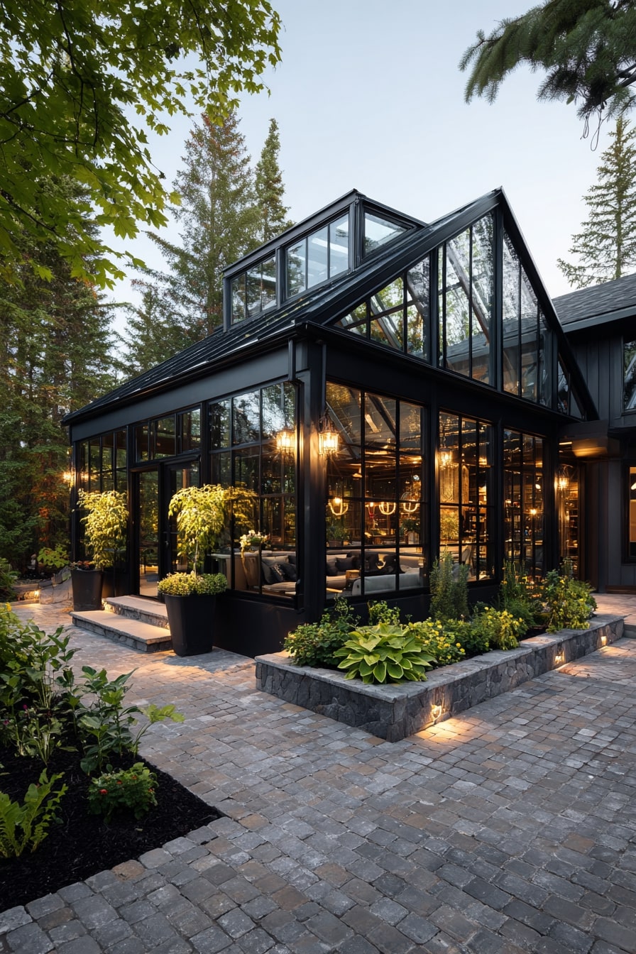 11. Pavilion with Glass Walls for a Sunroom Effect
