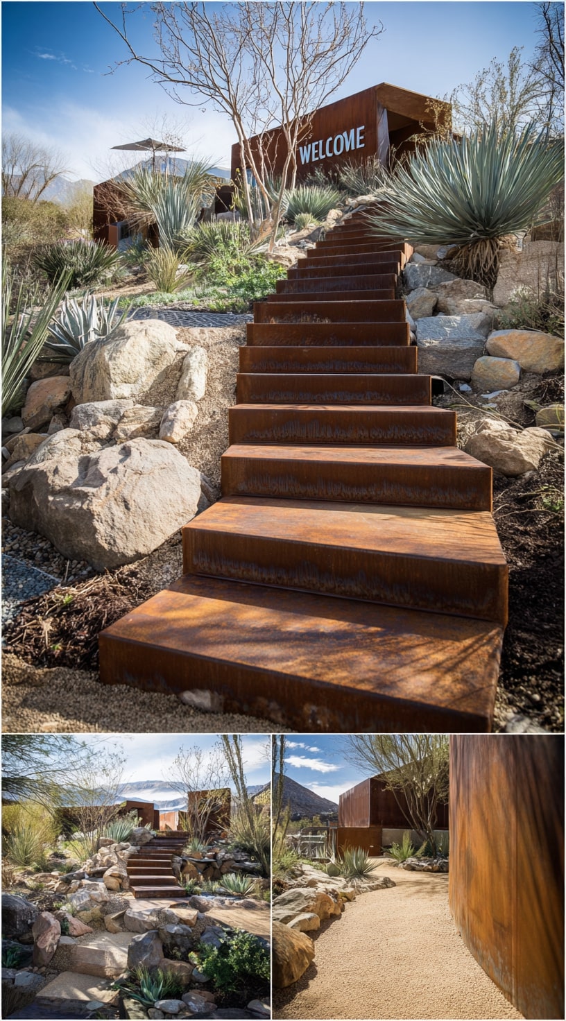 v12. Corten Steel Accents