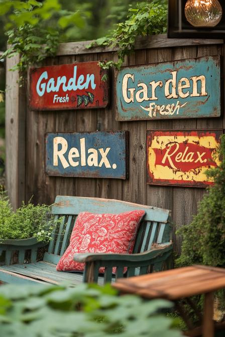 Vintage Signage with Words