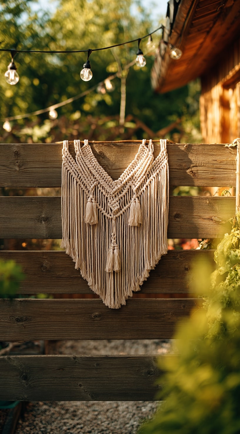 13. Hanging Macrame or Fabric Art