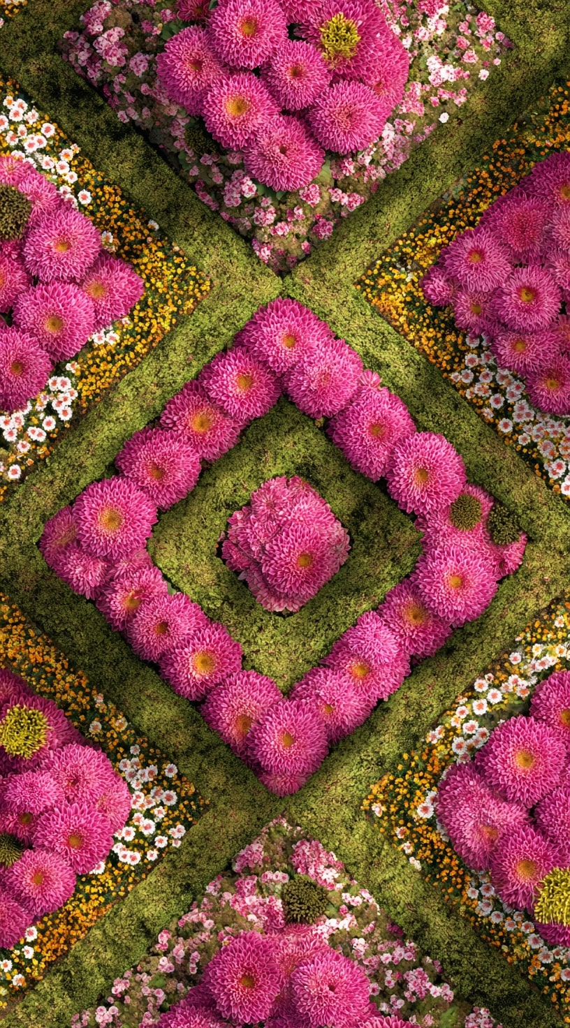 14. Geometric Flower Beds