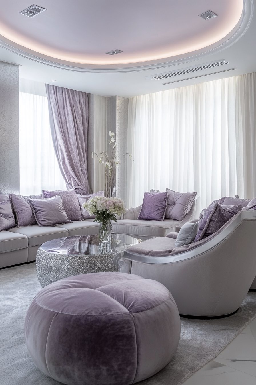 Soft Lavender and Silver