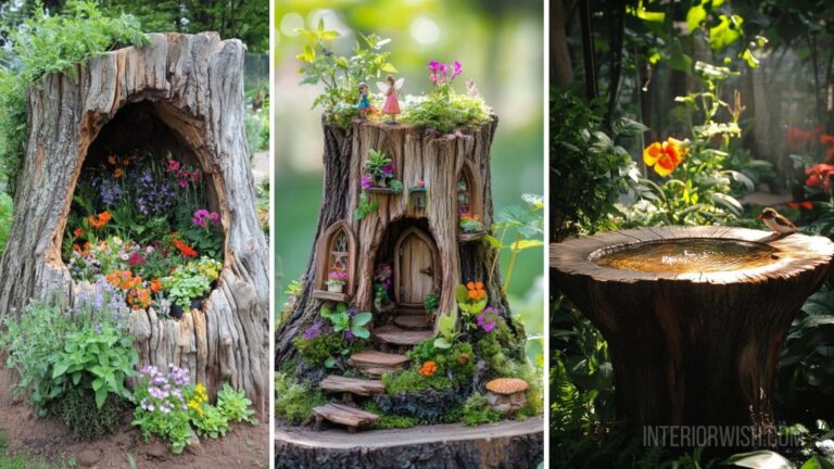 15+ Impressive outdoor Tree Stump Ideas To Spruce Up Your Garden