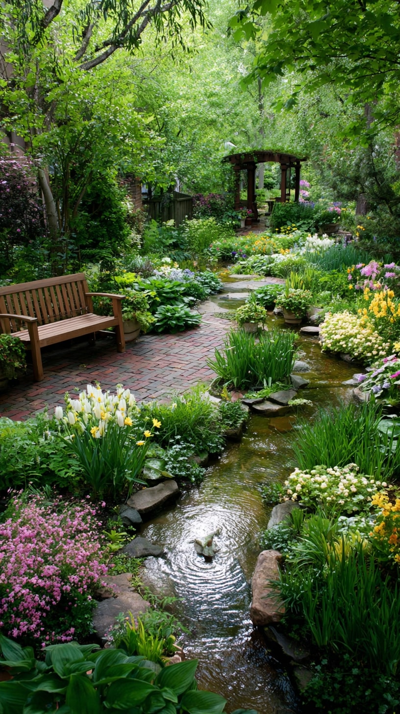 15. Add a Small Water Feature for Tranquility