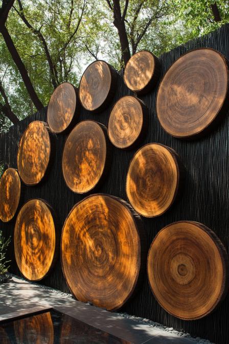 Wooden Circles Wall Sculpture