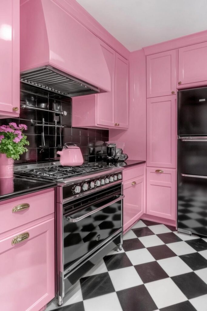 Blush & Black Contrast
