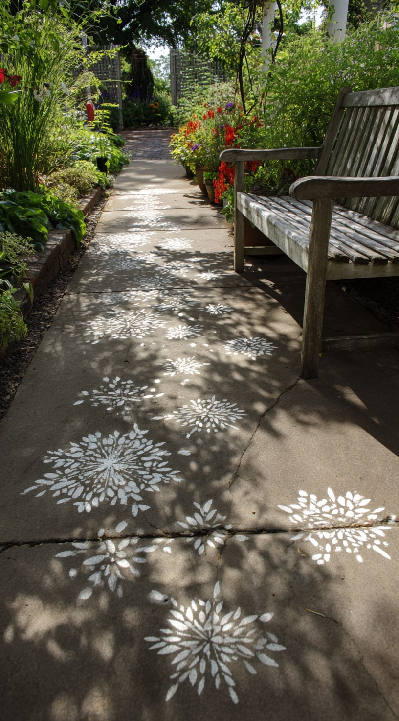 16. Stenciled Concrete