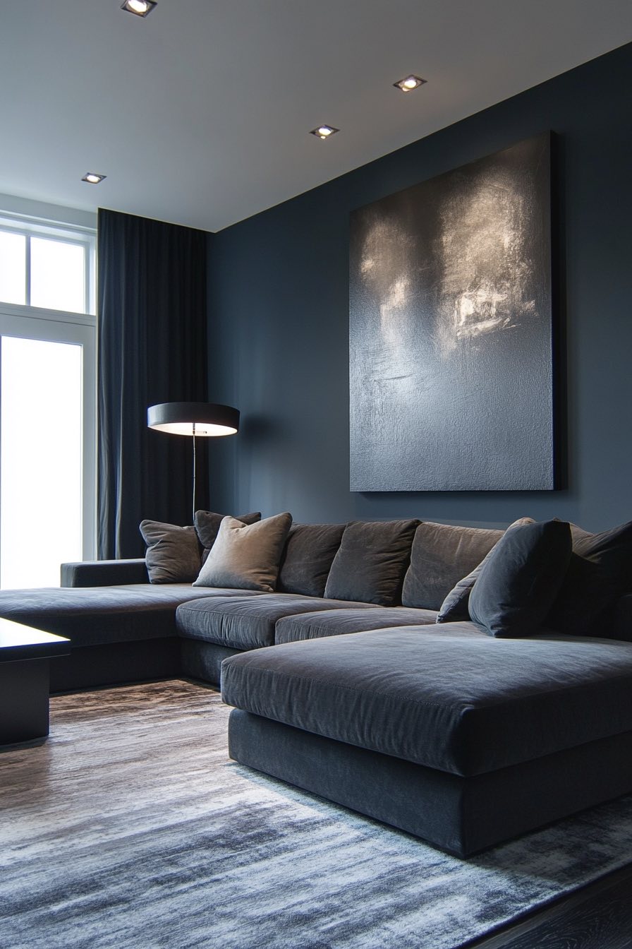 Ice Blue and Charcoal