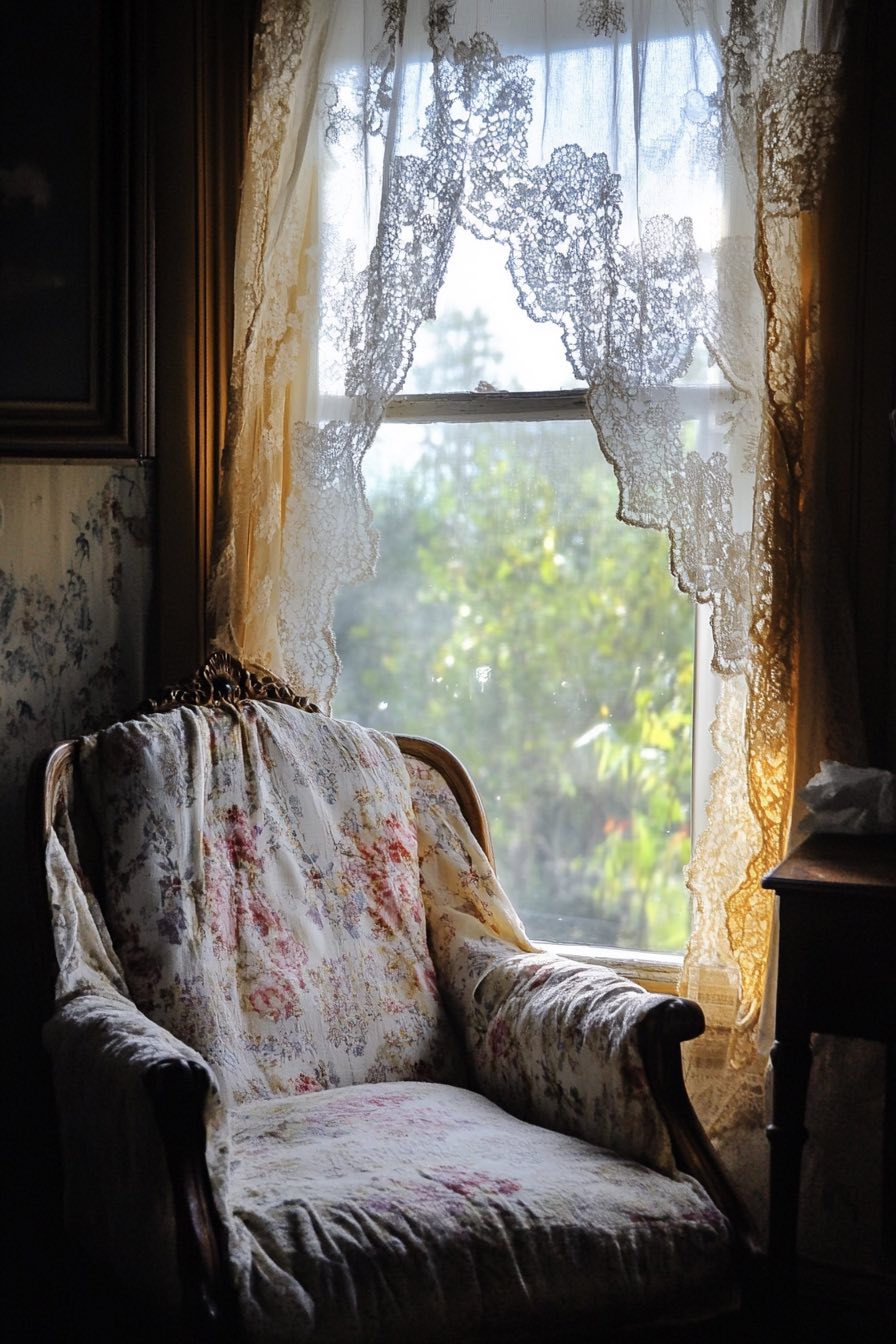 Lace Curtains with Rich Upholstery Textures
