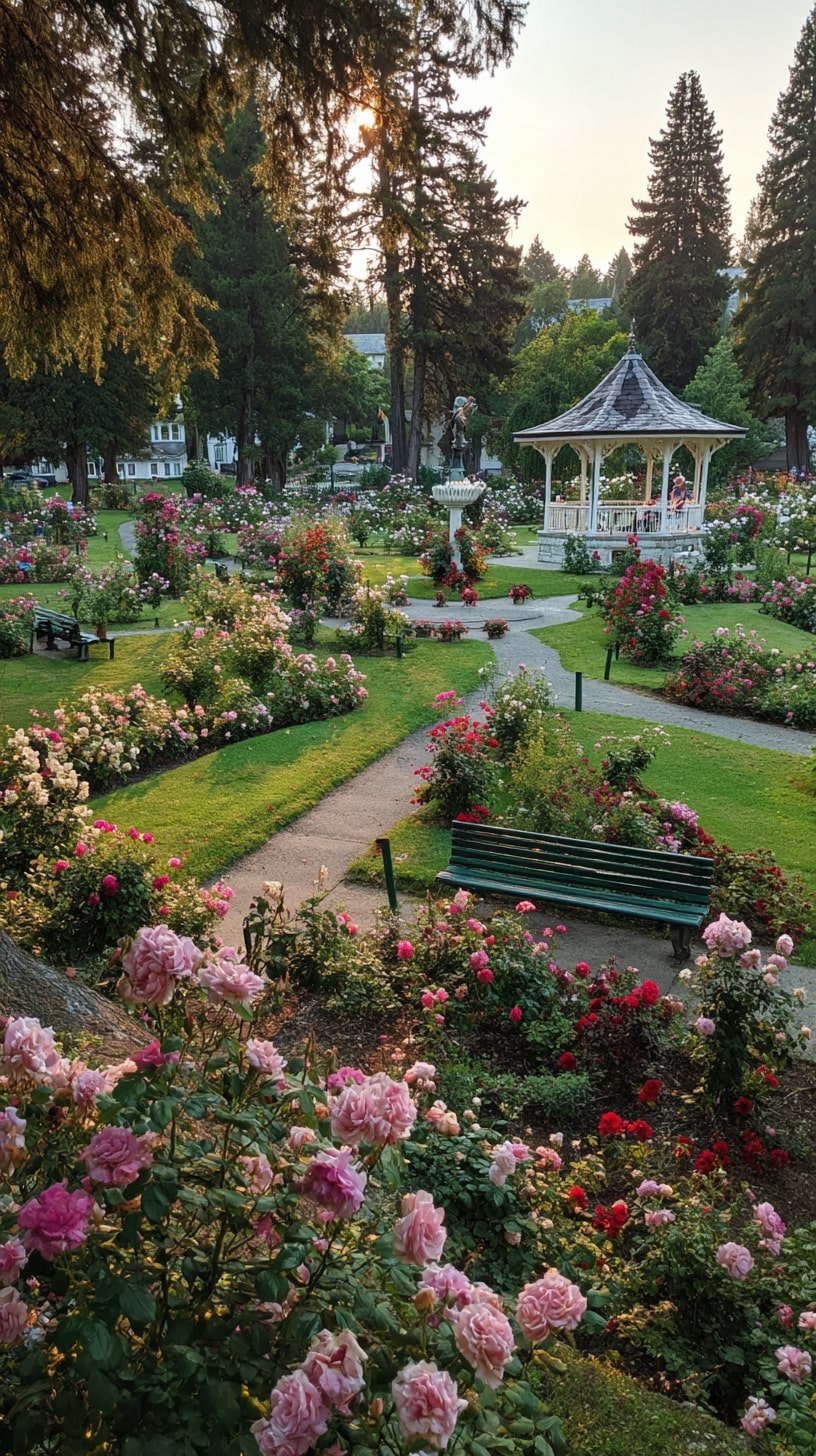 17. Vertical Rose Garden with Obelisks