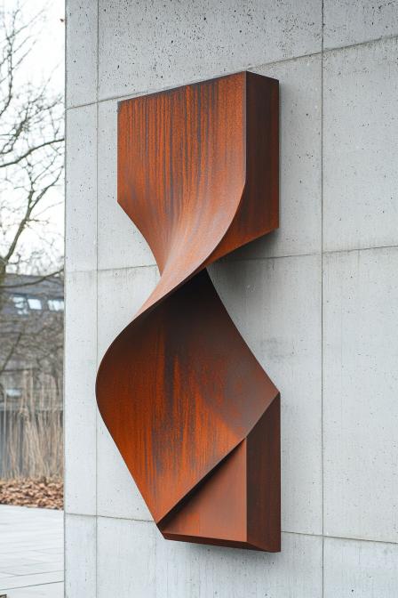 Industrial Corten Steel Sculpture
