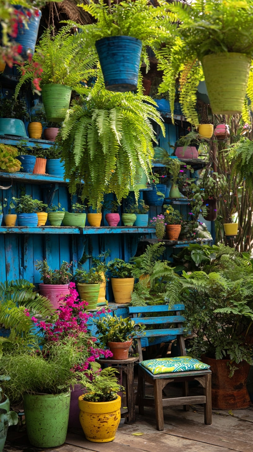 18. Install Shelving for More Plant Space