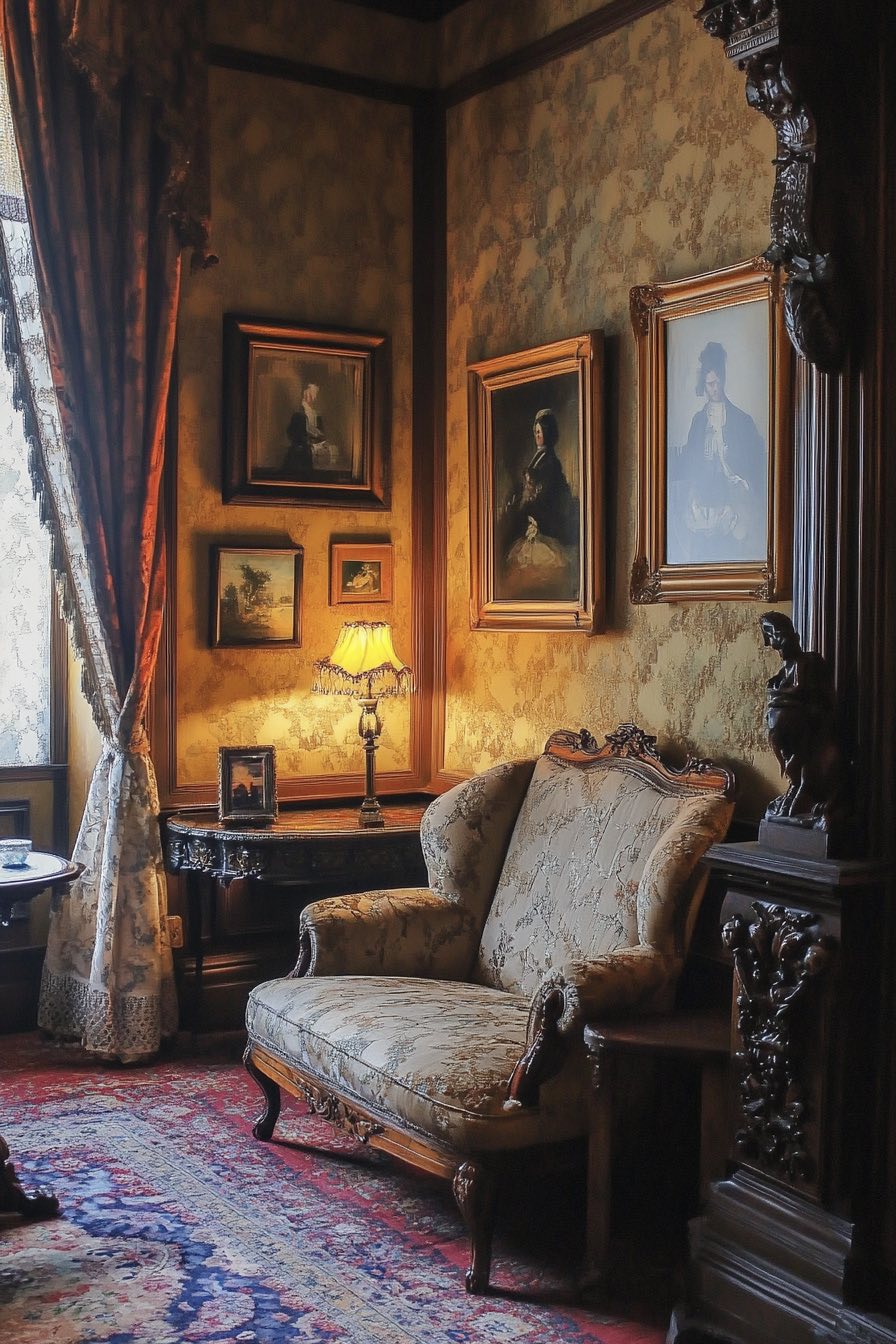 Compact Layout with Period-Style Wall Art